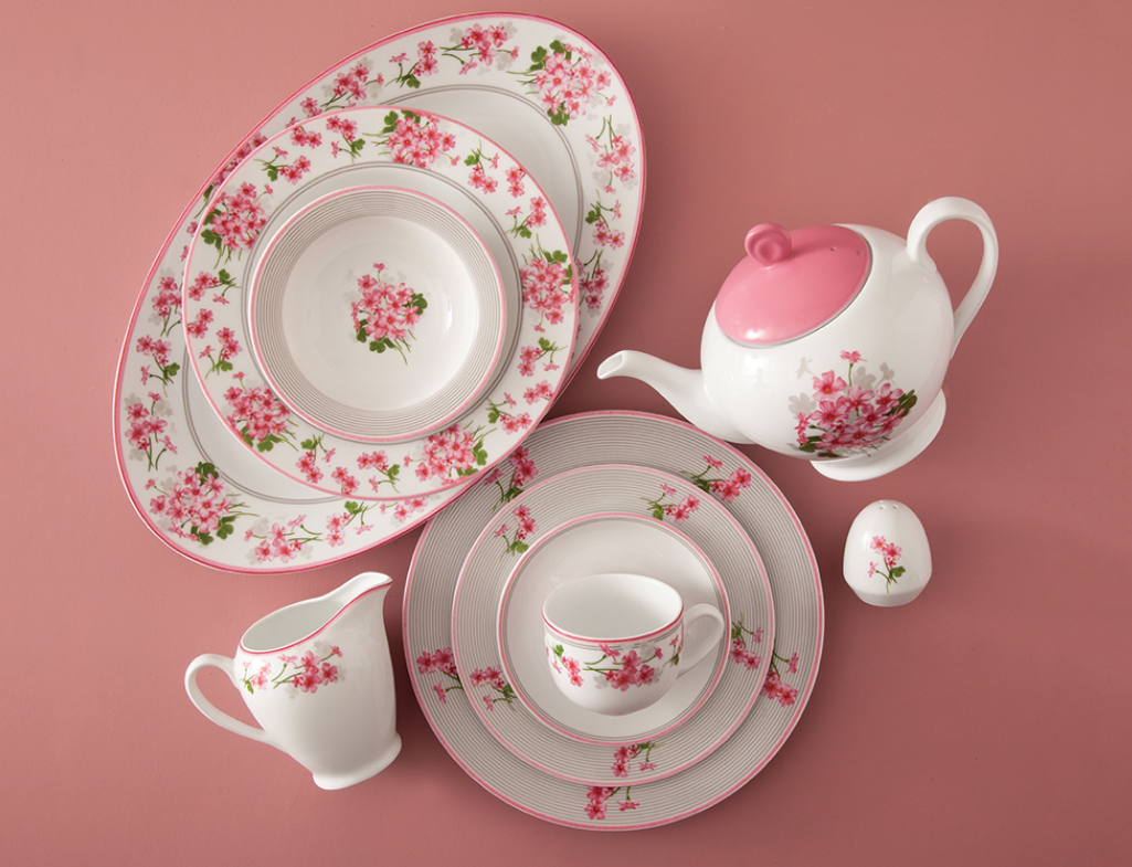 تصویر سرویس غذاخوری 102 پارچه چینی زرین ایران سری ایتالیا اف مدل Yas درجه یک