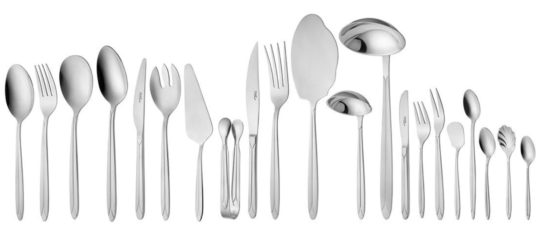 تصویر سرویس قاشق و چنگال 116 پارچه ناب استیل مدل پالرمو ساده Nab Steel Palermo 116 Pcs