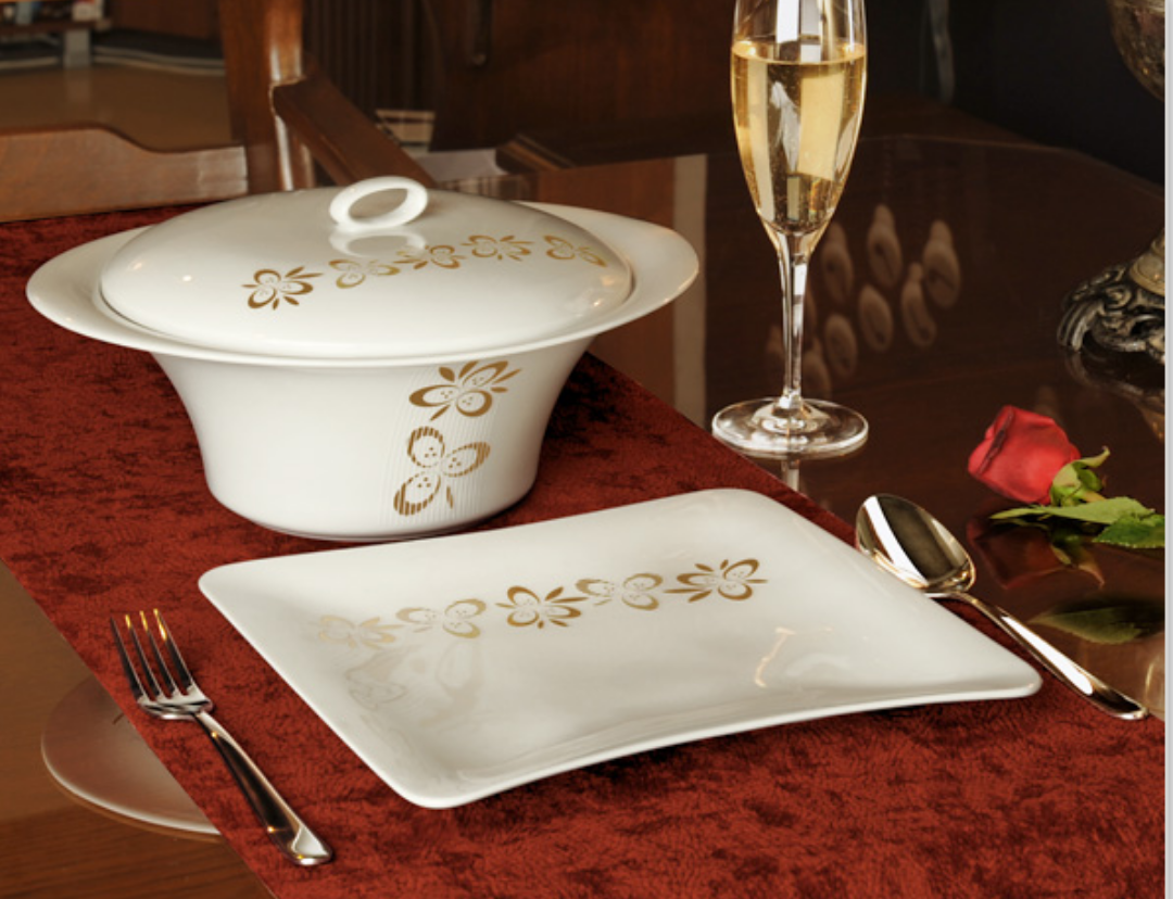 تصویر سرویس غذاخوری 90 پارچه چینی زرین ایران سری وینچی مدل پریماورا درجه عالی Primavera
