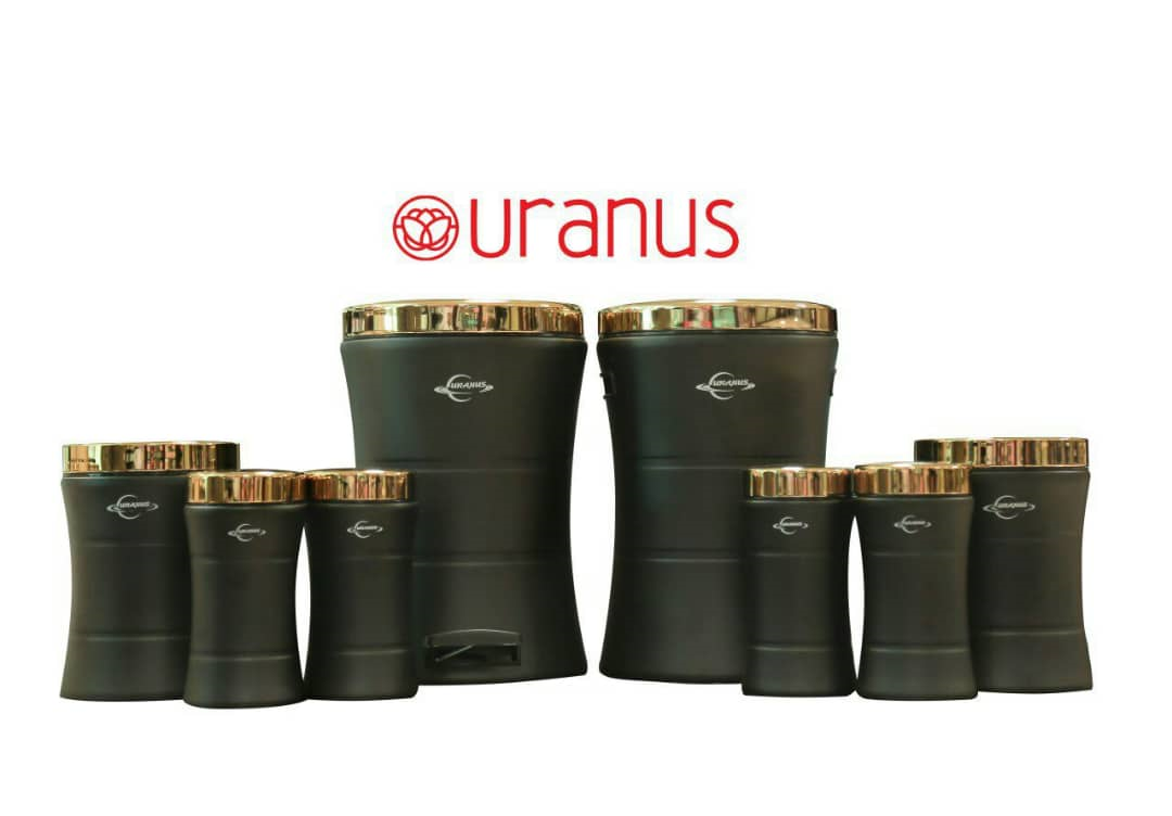 تصویر سرویس جهیزیه 8 پارچه اورانوس 710 مشکی سنباده ای در طلایی