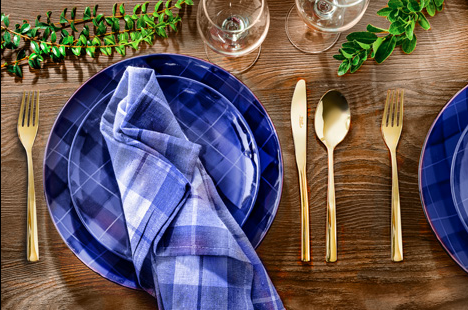 تصویر سرویس قاشق و چنگال 148 پارچه طلایی مدل فلورانس ناب استیل Nab Steel Florence 148 Pcs