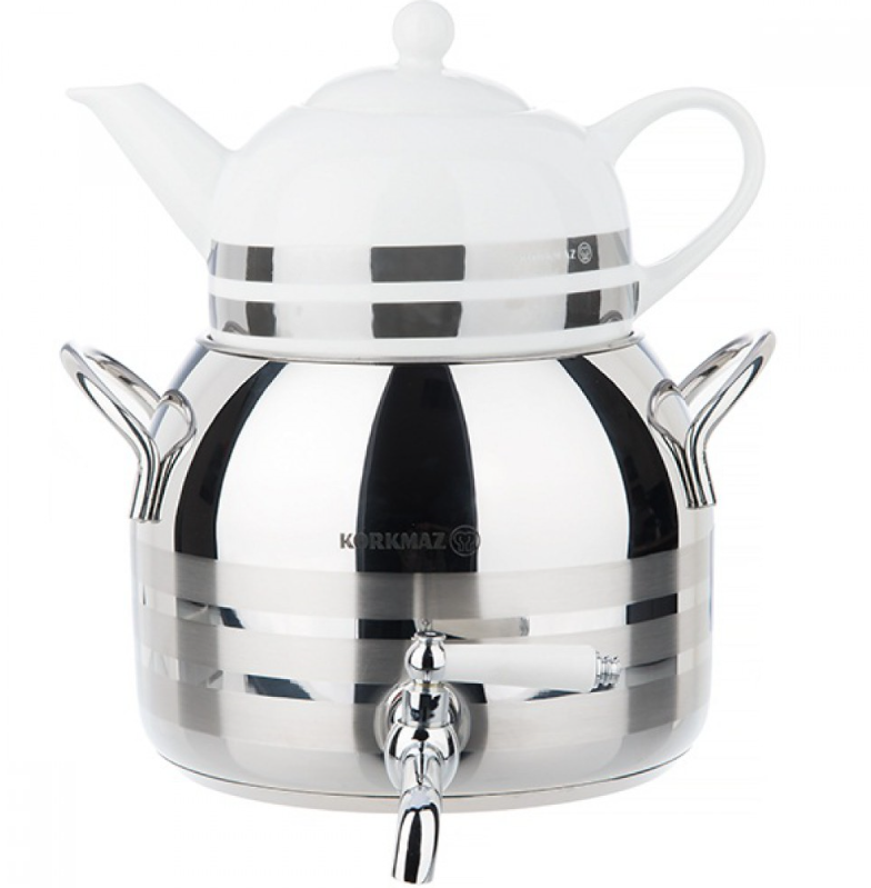 تصویر کتری و قوری شیردار کرکماز مدل لونا آسترا کد 032 - Korkmaz Luna Astra A032 