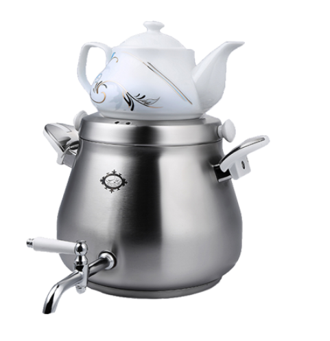 تصویر سماور روگازی 4 لیتری برنجی نسترن alinasaab