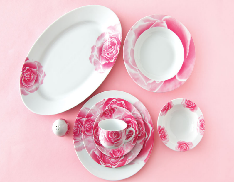 تصویر سرویس 102 پارچه چینی زرین سری ایتالیا اف مدل Rosetta درجه یک