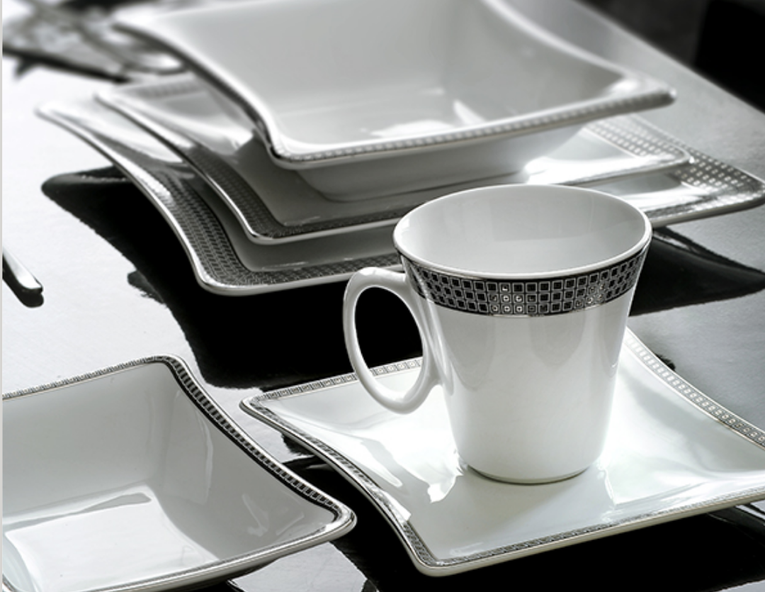 تصویر سرویس 90 پارچه چینی زرین سری وینچی مدل سورن درجه یک Soren