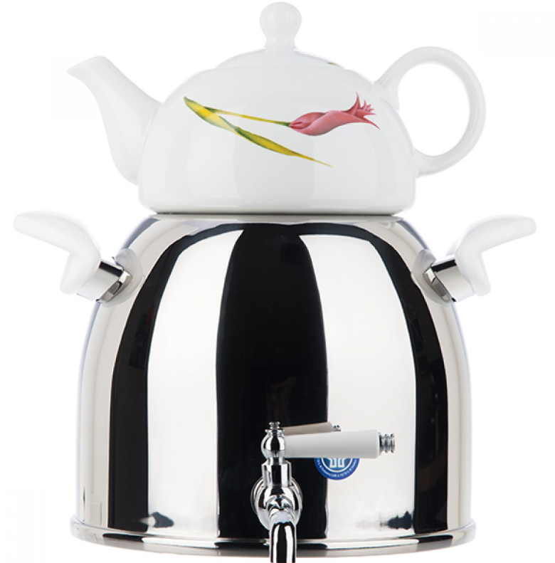 تصویر کتری و قوری شیردار کرکماز مدل رابی دیاموند کد 010 - Korkmaz Rabi Diamond A010 