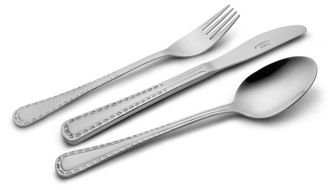 تصویر سرویس قاشق و چنگال 24 پارچه ناب استیل مدل برلین ساده Nab Steel Berlin 24 Pcs