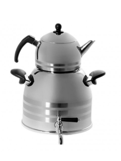 تصویر  کتری و قوری شیر دار استیل کرکماز مدل رابی مگا کد 014 - Korkmaz Rabi Mega 