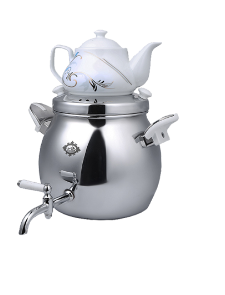 تصویر سماور روگازی 5 لیتری برنجی ایلین alinasaab