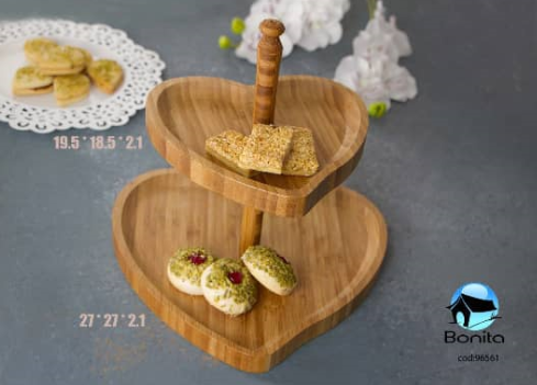 تصویر شیرینی خوری 2 طبقه Bambum  قلب bonita 96561