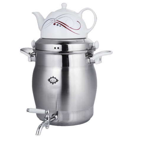 تصویر سماور  روگازی 5.5 لیتری استیل القایی سانلی alinasaab