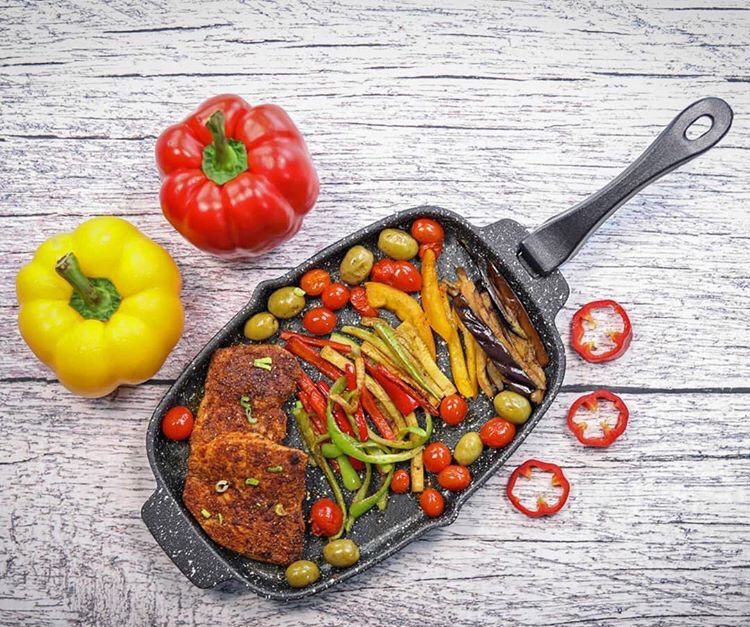 تصویر تابه چدنی نالینو با دسته متحرک مدل فابیا Nalino fabia