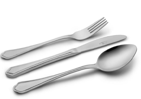 تصویر سرویس قاشق و چنگال 86 پارچه  ساده  مدل ونیز ناب استیل Nab Steel venice 86 Pcs