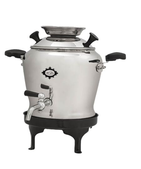 تصویر سماور روگازی 5 لیتری برنجی ابگینه  alinasaab