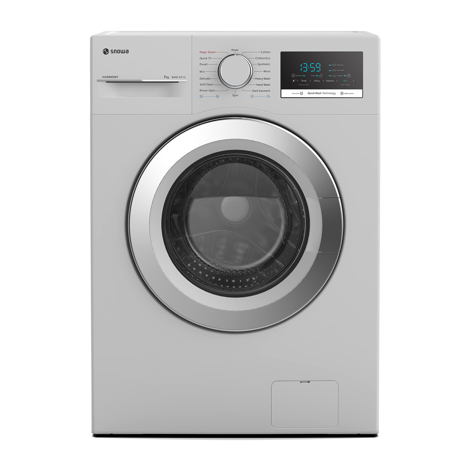 تصویر ماشین لباسشویی 7کیلویی اسنوا مدل SWD 571C  