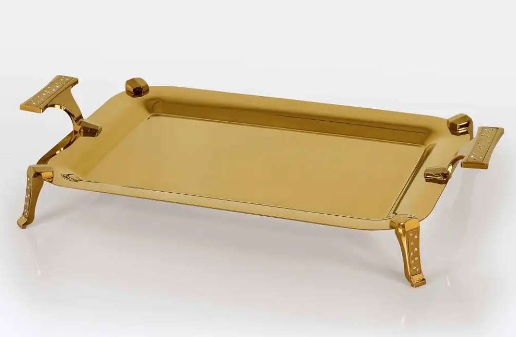 تصویر سینی مستطیل کوچک دایموندطلایی تک استیل Tak Steel 821 G 