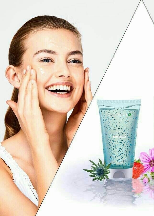 تصویر فیس واش دانه دار شاداب کننده هیدرا اپتیمالکز