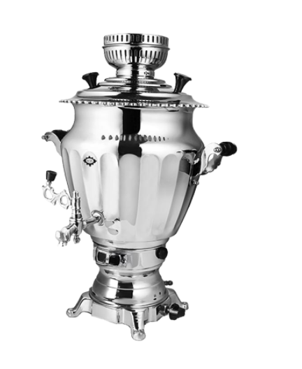 تصویر سماور گازسوز 6 لیتری پیلوت دار نگین سیمین alinasaab