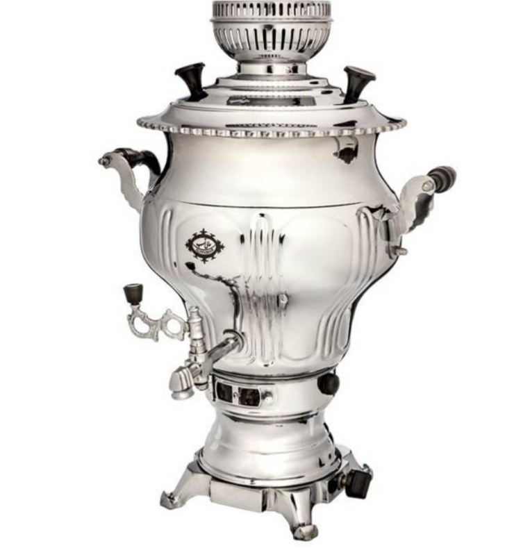 تصویر سماور گازسوز 6 لیتری پیلوت دار نقشینه سیمین alinasaab