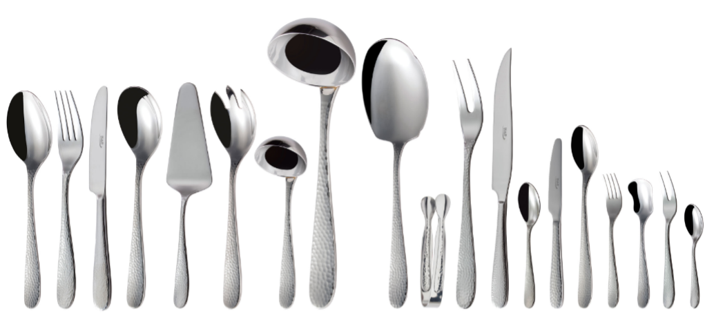 تصویر سرویس قاشق و چنگال 116 پارچه ناب استیل مدل واریان ساده Nab Steel Varian 116 Pcs