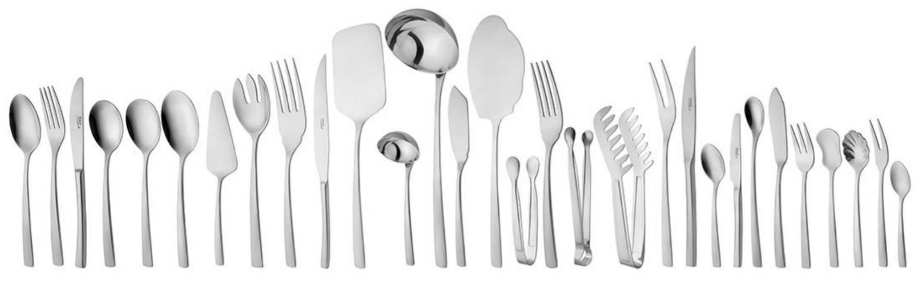 تصویر سرویس قاشق و چنگال 116 پارچه ناب استیل مدل فلورانس ساده Nab Steel Florence 116 Pcs