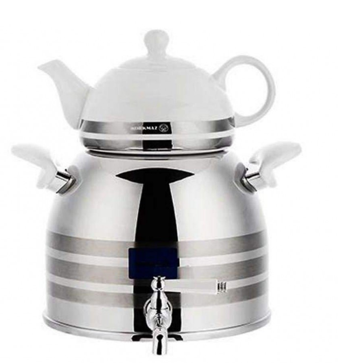 تصویر کتری و قوری شیردار کرکماز مدل رابی آسترا کد 012 - KORKMAZ RABI ASTRA 