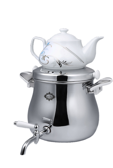 تصویر سماور روگازی 4 لیتری برنجی اترین alinasaab