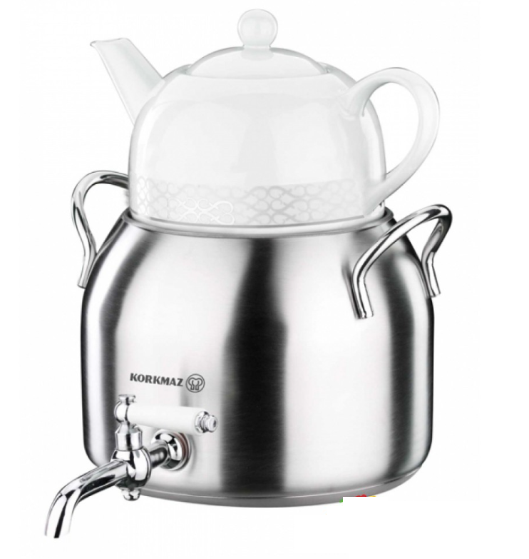 تصویر کتري و قوري شيردار کرکماز مدل لونا تیتانیوم A031 Korkmaz Luna TITANIOM A031