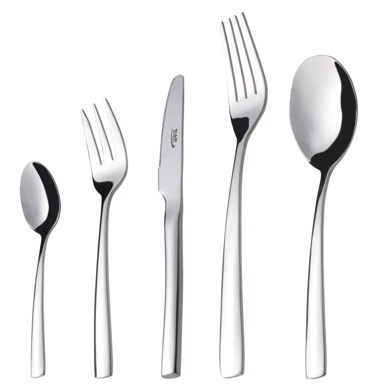تصویر سرویس قاشق و چنگال 158 پارچه ساده  مدل فلورانس ناب استیل Nab Steel Florence 158 Pcs