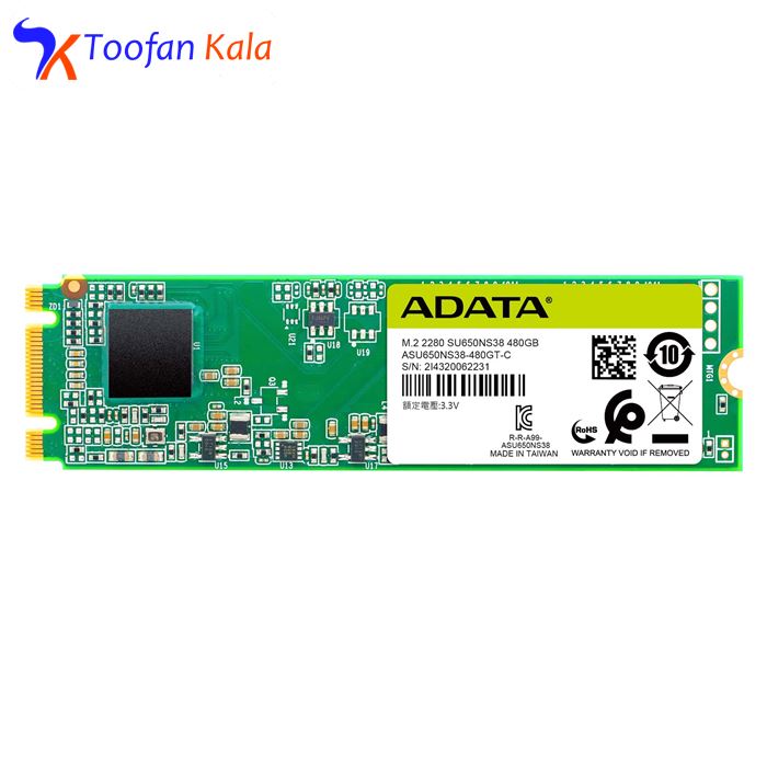 تصویر اس اس دی اینترنال ای دیتا مدل SU650 M.2 2280 ظرفیت 240 گیگابایت