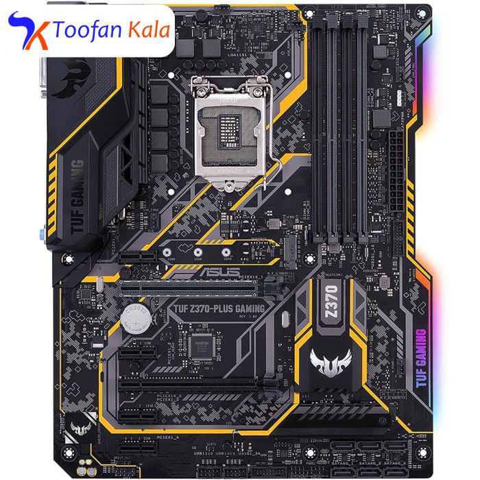 تصویر مادربرد ایسوس مدل TUF Z370-PLUS GAMING  ASUS TUF Z370-PLUS GAMING Motherboard