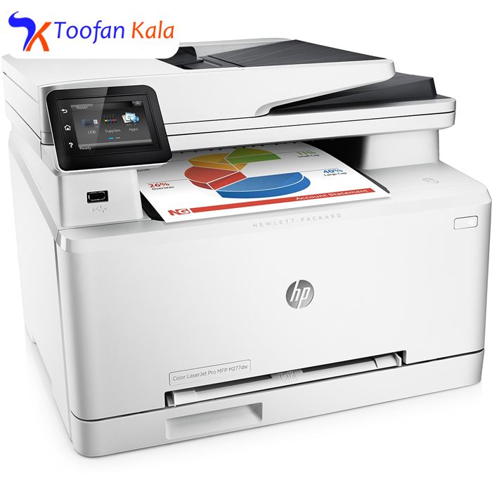تصویر پرینتر چندکاره لیزری رنگی اچ پی مدل LaserJet Pro MFP M 277dw