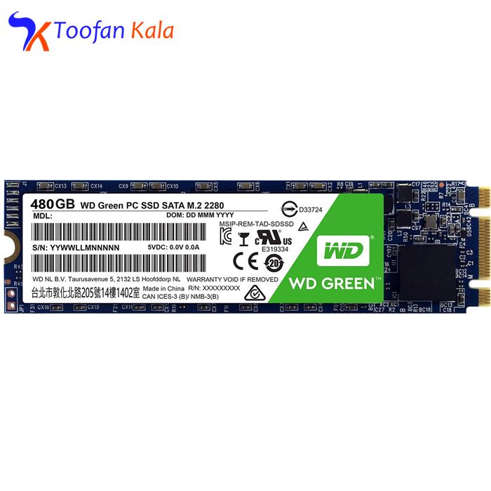 تصویر حافظه SSD وسترن دیجیتال مدل GREEN WDS480G1G0B ظرفیت 480 گیگابایت