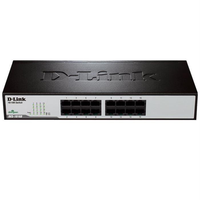 تصویر سوییچ 16 پورت غیر مدیریتی و دسکتاپ دی-لینک مدل DES-1016D