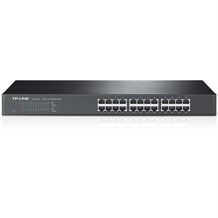 تصویر سوییچ 24 پورت مگابیتی و رکمونت تی پی-لینک مدل TL-SF1024
