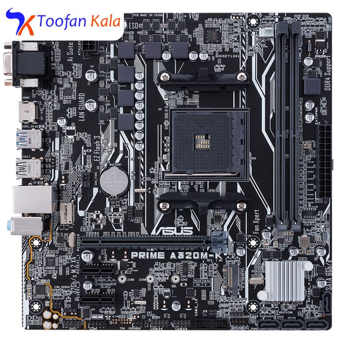 تصویر مادربرد ایسوس مدل PRIME A320M-K  ASUS PRIME A320M-K Motherboard