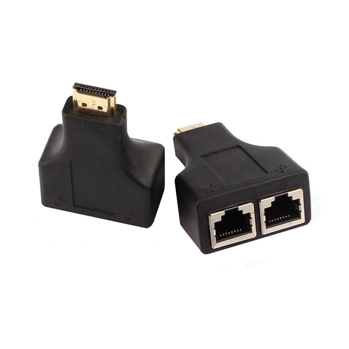 تصویر مبدل افزایش طول HDMI مکا تحت شبکه بسته دو عددی مدل EXT-5e-6