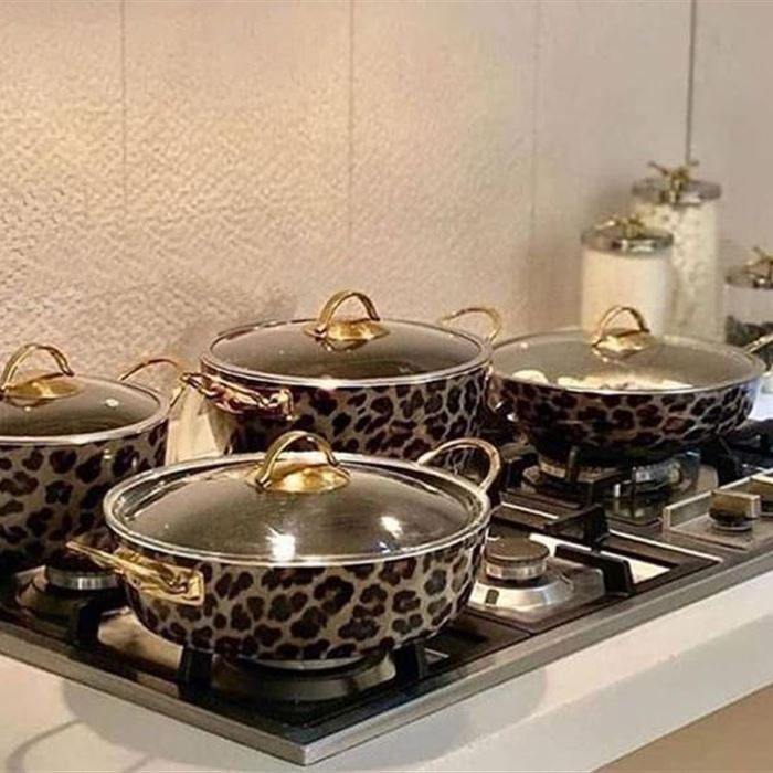 تصویر سرویس قابلمه ۷ پارچه پلنگی Evren