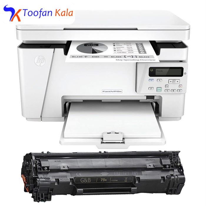 تصویر پرینتر چندکاره لیزری اچ پی مدل LaserJet M 26NW 