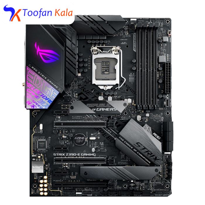 تصویر مادربرد ایسوس مدل ROG Strix Z390-E Gaming  ASUS ROG Strix Z390-E Gaming Motherboard