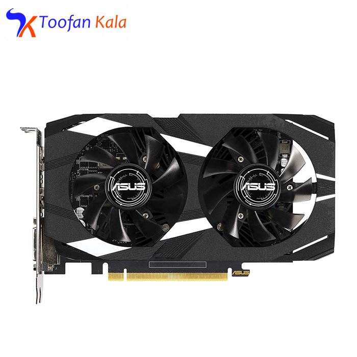 تصویر کارت گرافیک ایسوس مدل DUAL-GTX1650-O4G
