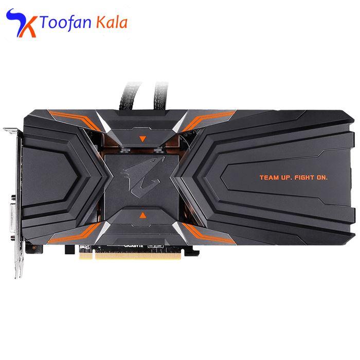 تصویر کارت گرافیک گیگابایت مدل Aorus GeForce GTX 1080 TI Wateforce Xtreme Edition 11G Rev 1.0/1.1