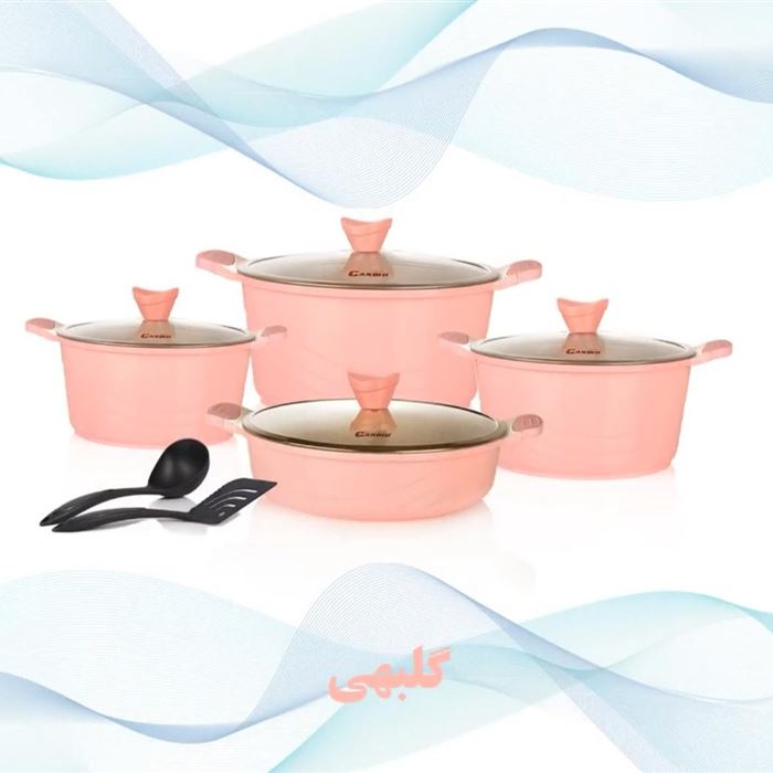 تصویر کاندید سرویس قابلمه 10 پارچه گرانیت کاندید مدل اوشن Candid 10 Pcs Ocean