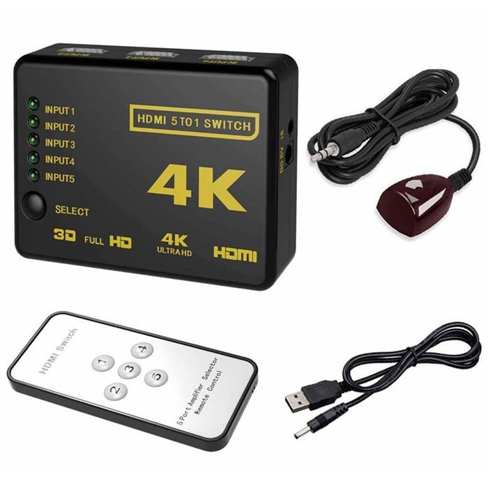تصویر سوئیچ 1 به 5 HDMI مدل UH-501