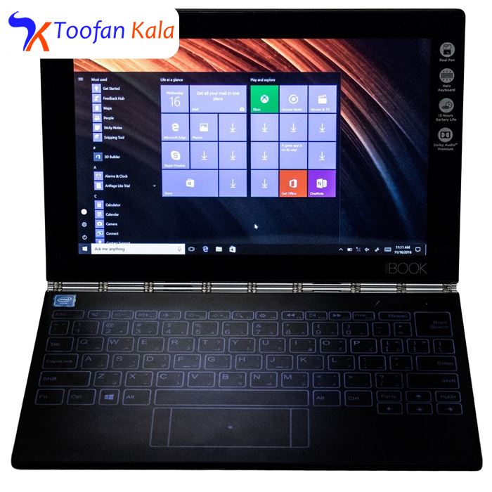 تصویر تبلت لنوو مدل Yoga Book With Windows 4G ظرفیت 128 گیگابایت