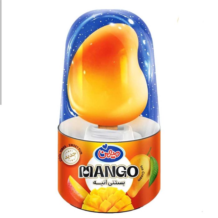 تصویر بستنی سه بعدی میهن با طعم انبه 