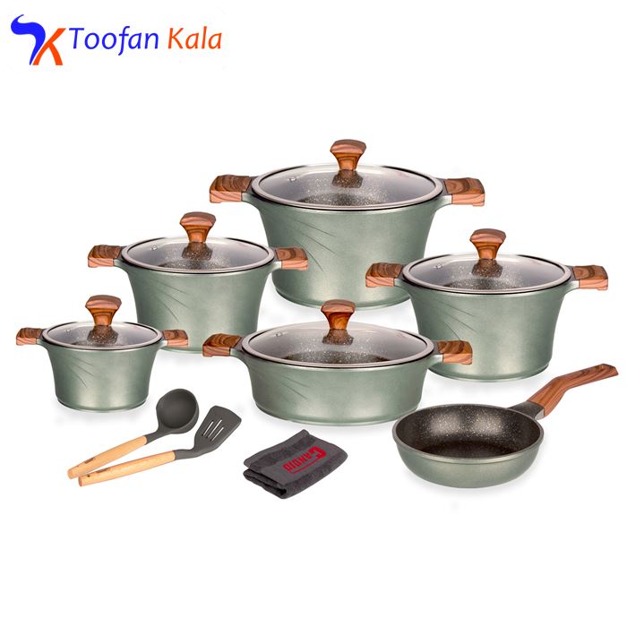 تصویر سرویس قابلمه ۱۴ پارچه تیتانیومی کاندید مدل سزار Candid Caesar 14pcs