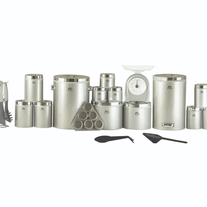 تصویر سرویس آشپزخانه 30 پارچه اورمزد Ourmazd نقره‌ای درب کروم 