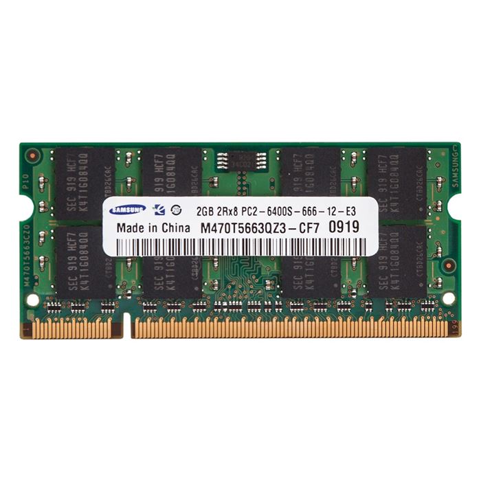 تصویر رم لپ تاپ DDR2  تک کاناله 800 مگاهرتز سامسونگ مدل 6400s ظرفیت 2 گیگابایت
