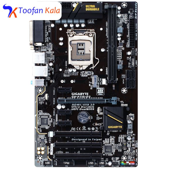 تصویر مادربرد گیگابایت مدل GA-P110-D3